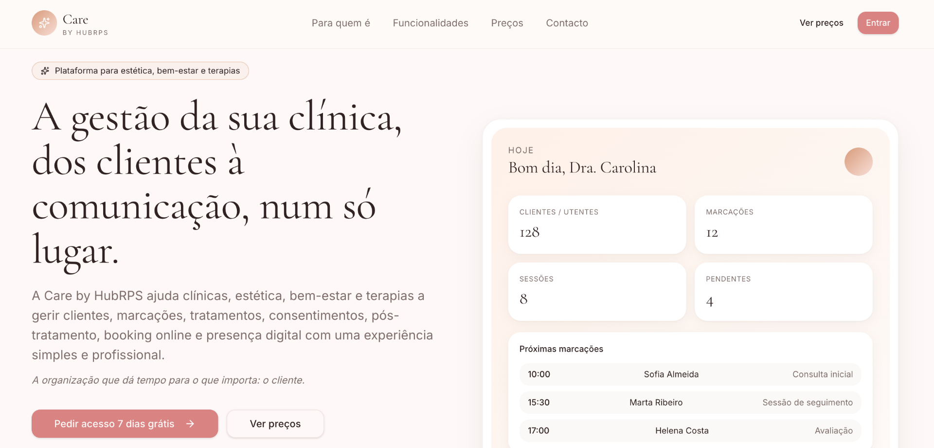 Plataforma Care by HubRPS